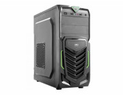 HPC B-13  ATX Case, with PSU (500W, 24 pin, 1x 4pin, 2xSATA, 2x IDE, 1x FDD, 12cm black fan), 1xUSB3.2, 2xUSB2.0 / HD Audio, Black + Green decoration